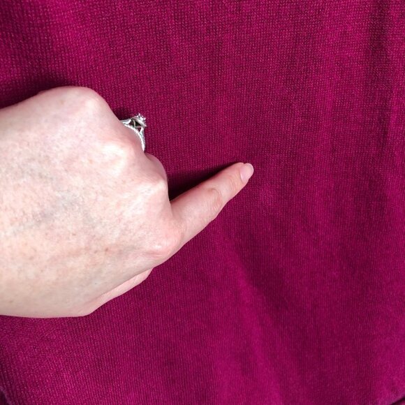 OLD NAVY V-neck Fuchsia Pink Deep-V Perfect Fit Long Sleeve Sweater SIZE SMALL - Picture 11 of 13